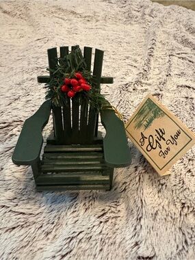 Holiday Adirondack Chair Ornament - Wilcor Collectibles NWT Vintage